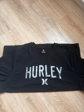 Hurley Black Graphic Logo Short Sleeve Tee